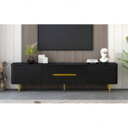 U - Can 78. Minimalist TV Stand TVs up to 85 Inches, Modern Entertainment Center Media Console with 4 Spacious Cabinets Living roomOLD SKU: SJ000125AAB