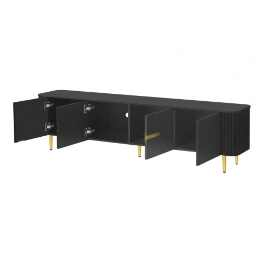 U - Can 78. Minimalist TV Stand TVs up to 85 Inches, Modern Entertainment Center Media Console with 4 Spacious Cabinets Living roomOLD SKU: SJ000125AAB