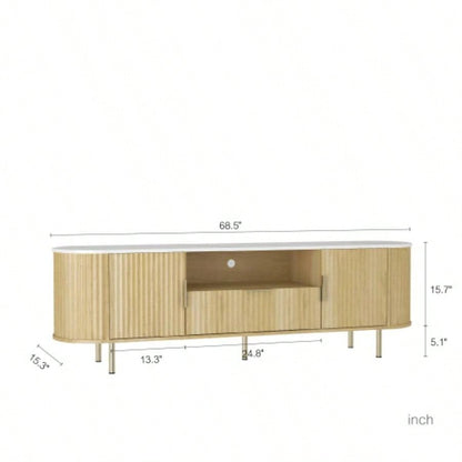 Lving Room Floor - standing TV Cabinet with 16 Color LEDs, Entertainment Center with Storage Doors, TV Console Media Cabinet, 55+ Inch TV, Living Room