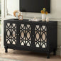 U - Can Modern TV Stand TVs up to 55 Inches, Entertainment Center Media Console, Adjustable Shelf, Metal, Handles and Anti - tip Device Living room