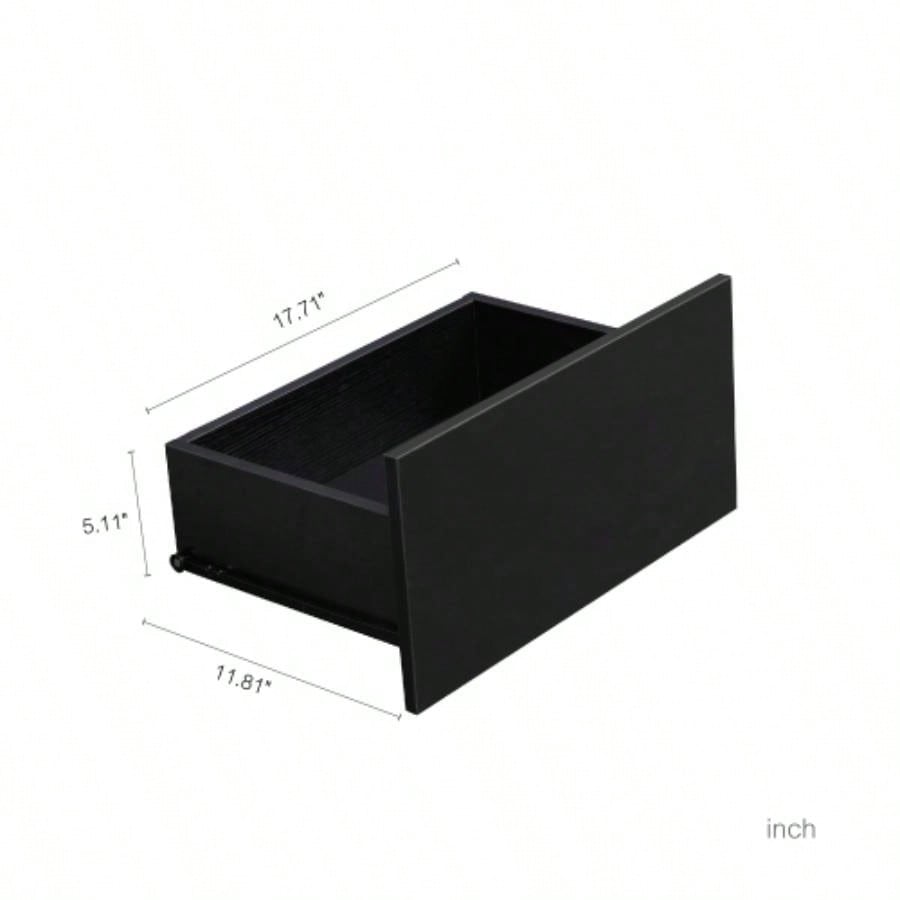 High gloss TV Stand with LED Lights TVs up to 65 Modern TV Console with Storage Cabinets Living Room, Black