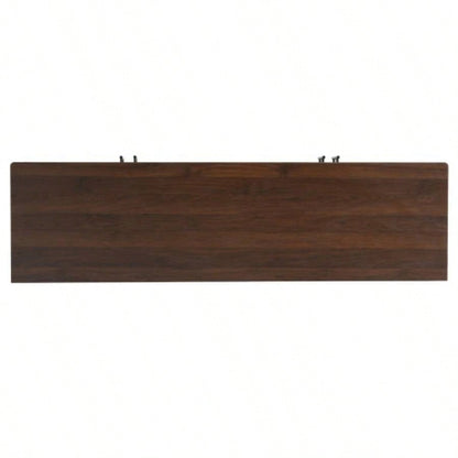 Functional 4 - Door TV Cabinet - 2 Storage Spaces, Adjustable Shelves, Living Room Organization, Chestnut
