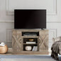 American retro TV Stand Farmhouse Classic Media TV Stand Antique Entertainment TV up to 50 with Open and Closed Storage Space, Gray Wash, 4715.5D*30.75H