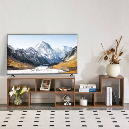 2 Pieces Cube TV Stand, Combination Gaming Entertainment Center Media Stand, Open Storage Bookcase Shelf Living Room, 2 Shelf Bookcase L - Shaped TV Console Stand, with Dimensions of 55.1*11.8*17.1