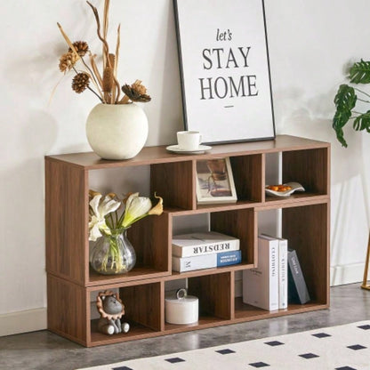 2 Pieces Cube TV Stand, Combination Gaming Entertainment Center Media Stand, Open Storage Bookcase Shelf Living Room, 2 Shelf Bookcase L - Shaped TV Console Stand, with Dimensions of 55.1*11.8*17.1