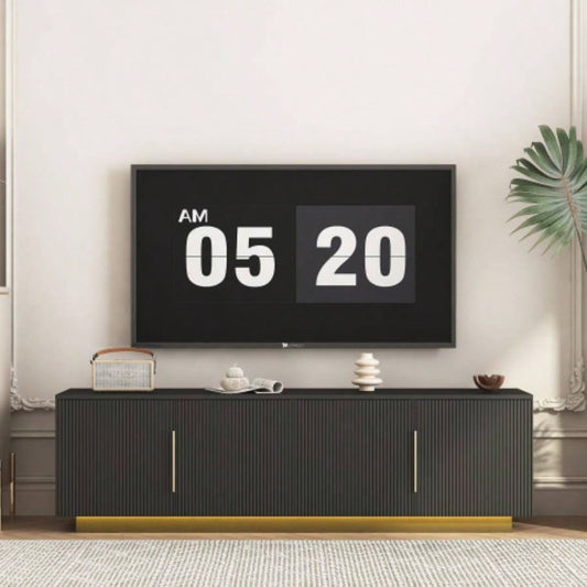 TV Stand with 16 Color LEDs, 68 Modern TV Stand, TV Cabinet Entertainment Center 55 60 65 Inch TV