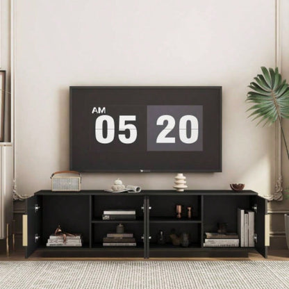TV Stand with 16 Color LEDs, 68 Modern TV Stand, TV Cabinet Entertainment Center 55 60 65 Inch TV