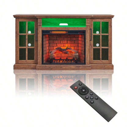 65 Fireplace TV Stand TVs up to 75with 28 Fireplace and LED Light