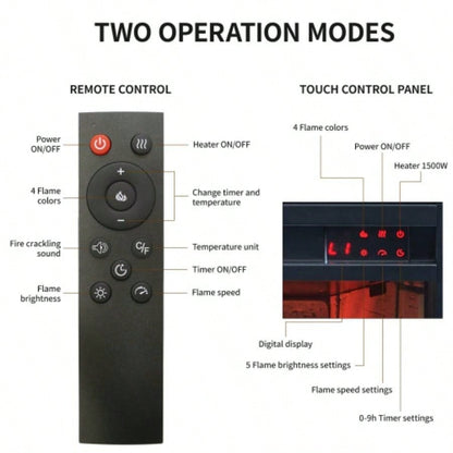 65 Fireplace TV Stand TVs up to 75with 28 Fireplace and LED Light
