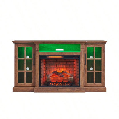 65 Fireplace TV Stand TVs up to 75with 28 Fireplace and LED Light