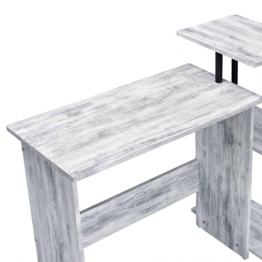 Levi Antique White Black Writing Desk