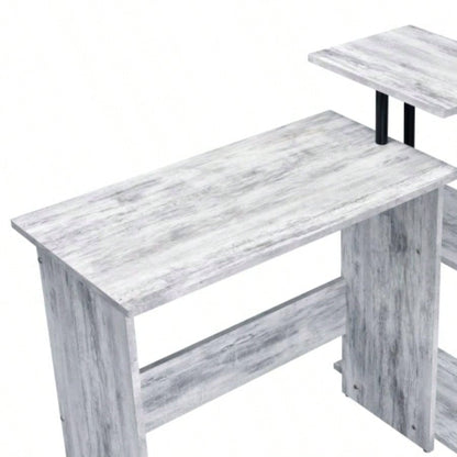 Levi Antique White Black Writing Desk