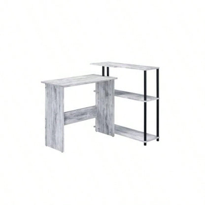 Levi Antique White Black Writing Desk