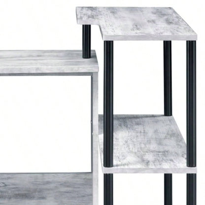 Levi Antique White Black Writing Desk