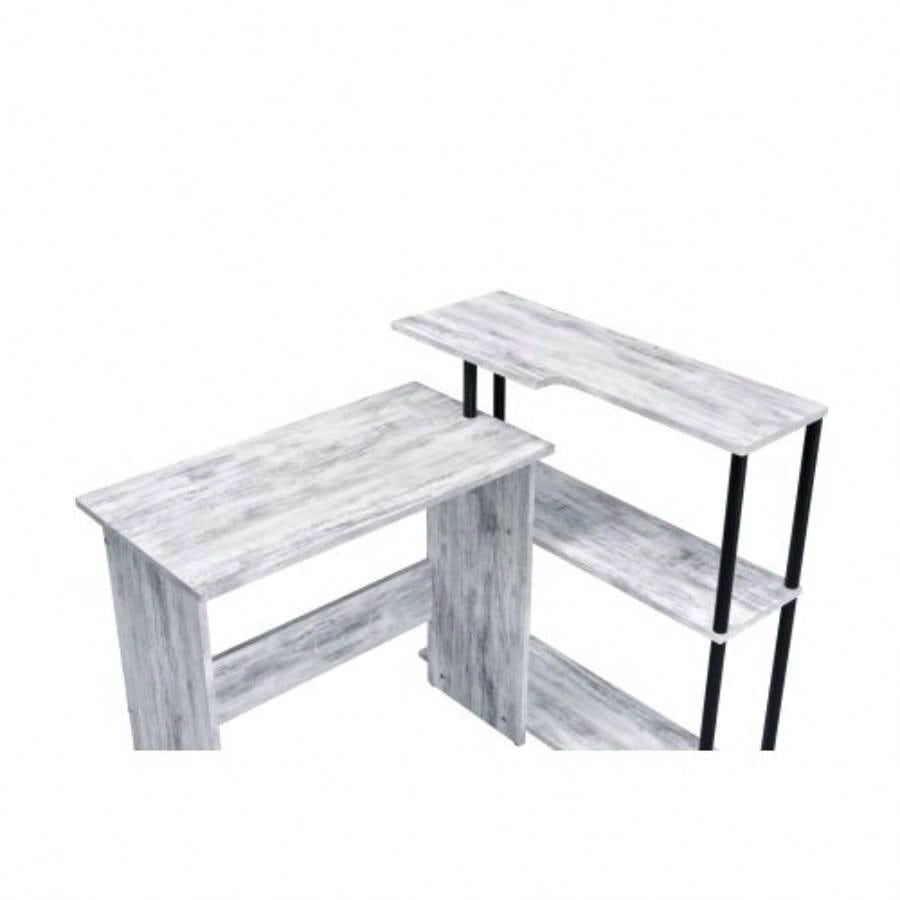 Levi Antique White Black Writing Desk