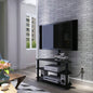 Black Multi - function TV Stand Height Adjustable Bracket Swivel 3 - Tier