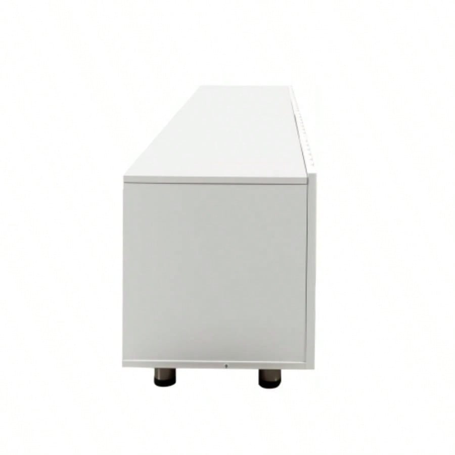 TV Stand 65+ Inch TV, Modern TV Stand Living Room, Entertainment Center with Storage 2 Drawers, TV Media Console Cabinet Bedroom, White