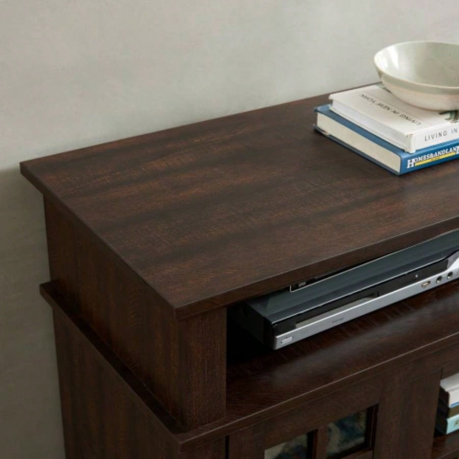 Classic TV Media Stand Modern Entertainment Console TV Up to 65 with Open and Closed Storage Space, Espresso, 58.2515.75D*32H