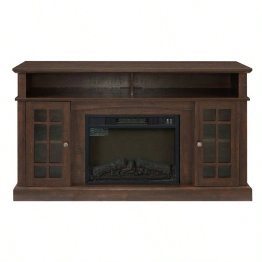 Classic TV Media Stand Modern Entertainment Console TV Up to 65 with Open and Closed Storage Space, Espresso, 58.2515.75D*32H