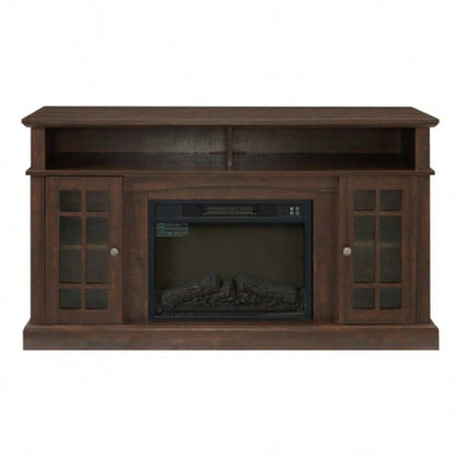 Classic TV Media Stand Modern Entertainment Console TV Up to 65 with Open and Closed Storage Space, Espresso, 58.2515.75D*32H