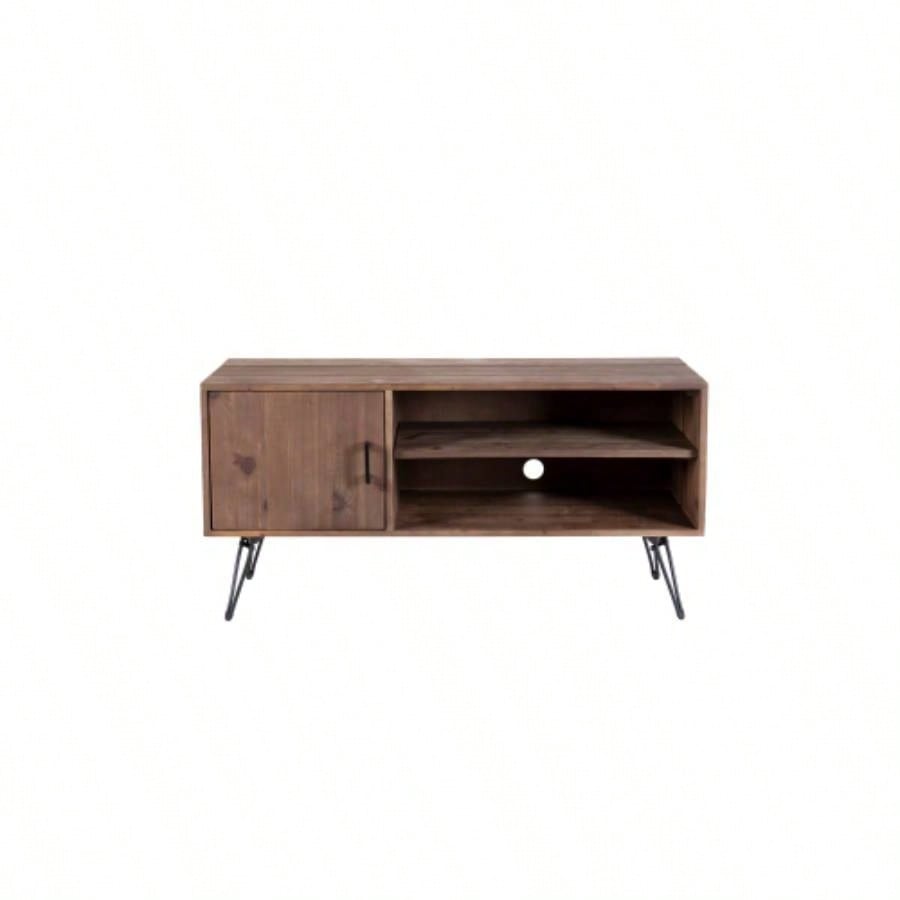 Simple, Modern, Vintage Reclaimed Wood TV Stand Media Table Living Room