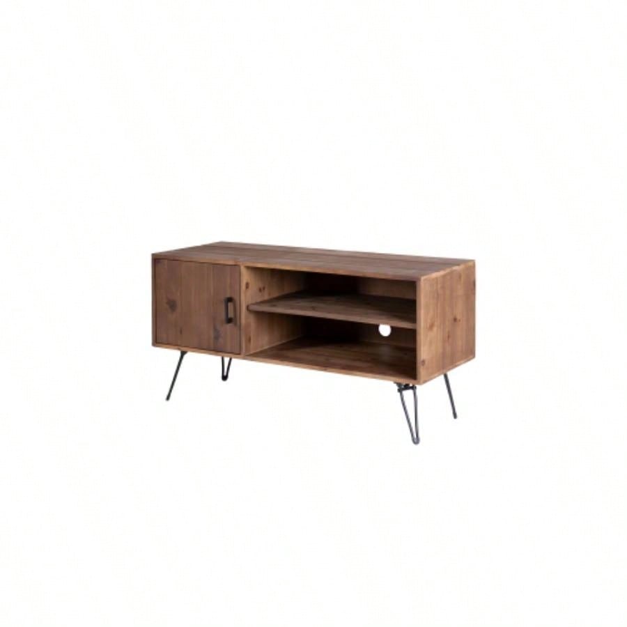 Simple, Modern, Vintage Reclaimed Wood TV Stand Media Table Living Room