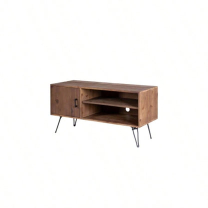 Simple, Modern, Vintage Reclaimed Wood TV Stand Media Table Living Room