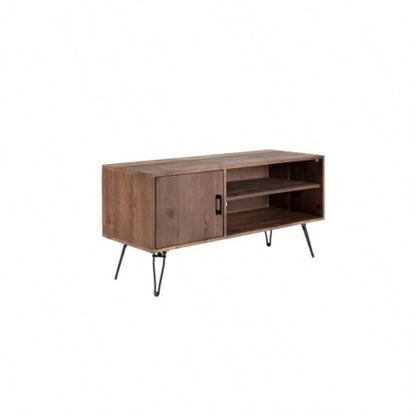 Simple, Modern, Vintage Reclaimed Wood TV Stand Media Table Living Room