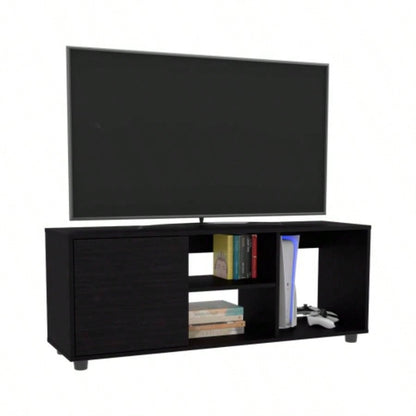 Tv Stand, 1 Door, 4 Shelves, 55 TV Capacity
