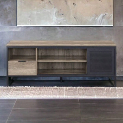 Nantan Rustic Oak Black TV Stand