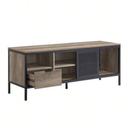 Nantan Rustic Oak Black TV Stand