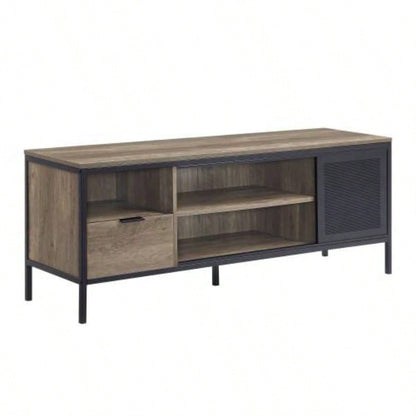 Nantan Rustic Oak Black TV Stand