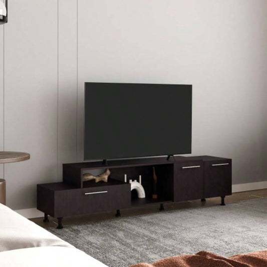 Tv Stand, 3Doors, 1 Shelf 50 TV Capacity