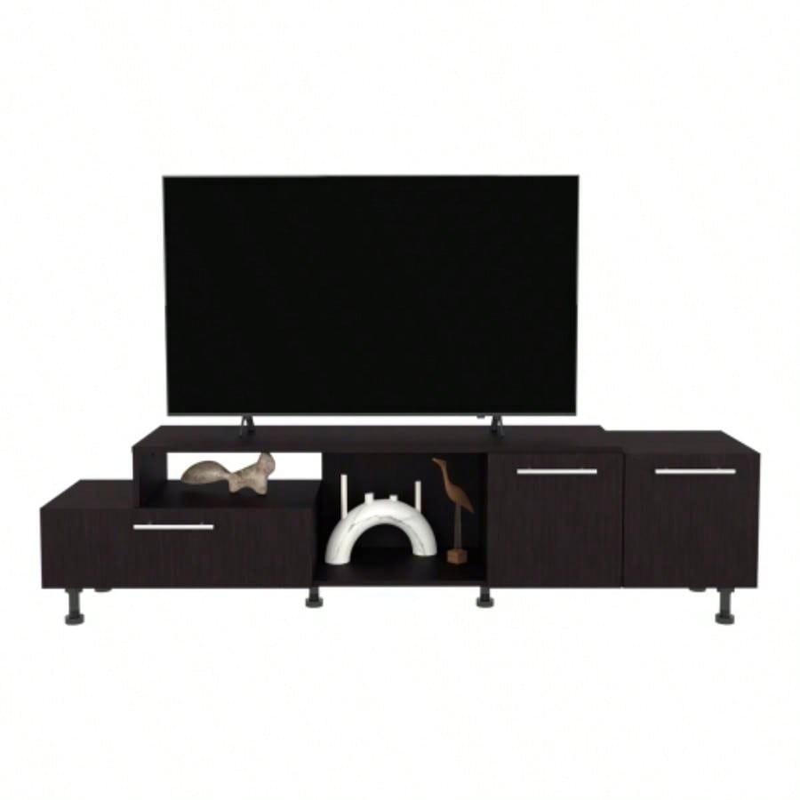 Tv Stand, 3Doors, 1 Shelf 50 TV Capacity
