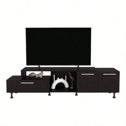 Tv Stand, 3Doors, 1 Shelf 50 TV Capacity