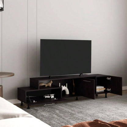 Tv Stand, 3Doors, 1 Shelf 50 TV Capacity