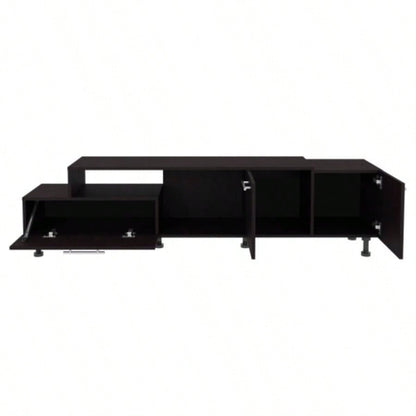 Tv Stand, 3Doors, 1 Shelf 50 TV Capacity