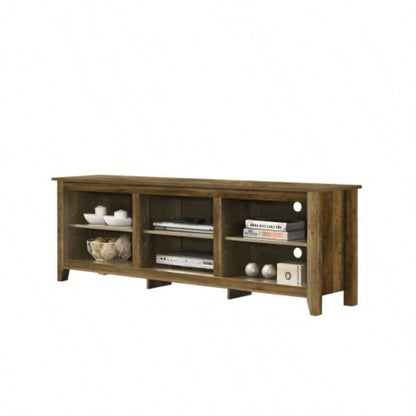 Benito Knotty Oak 70 TV Stand with Open Shelves and Management