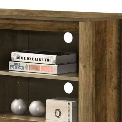 Benito Knotty Oak 70 TV Stand with Open Shelves and Management