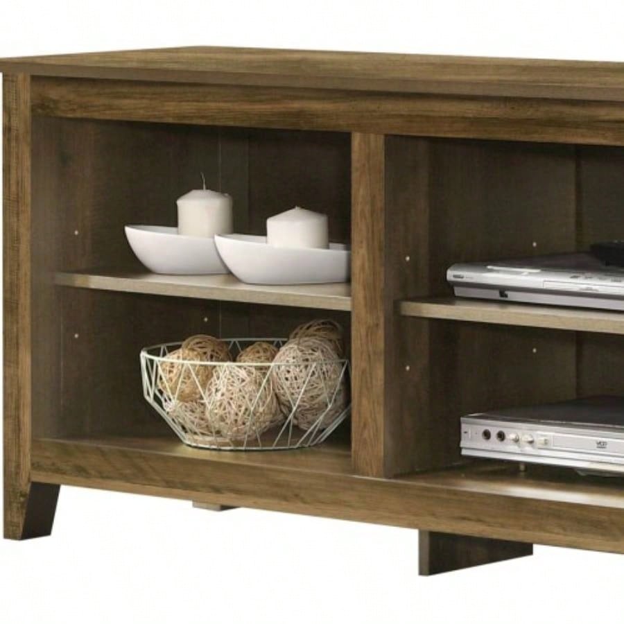 Benito Knotty Oak 70 TV Stand with Open Shelves and Management