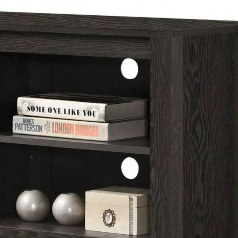 Benito Dark Gray 70 TV Stand with Open Shelves and Management