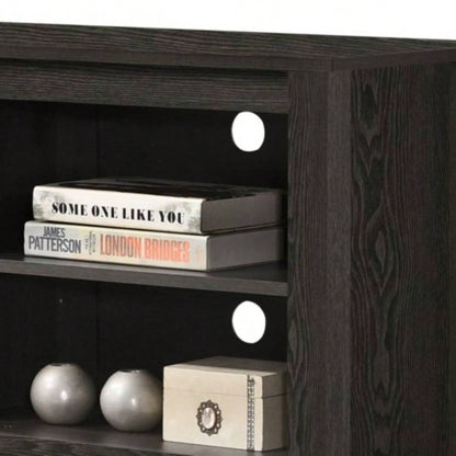 Benito Dark Gray 70 TV Stand with Open Shelves and Management