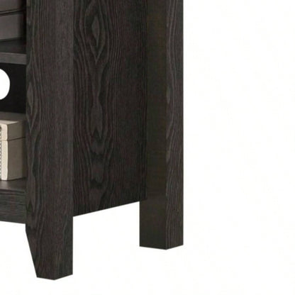 Benito Dark Gray 70 TV Stand with Open Shelves and Management