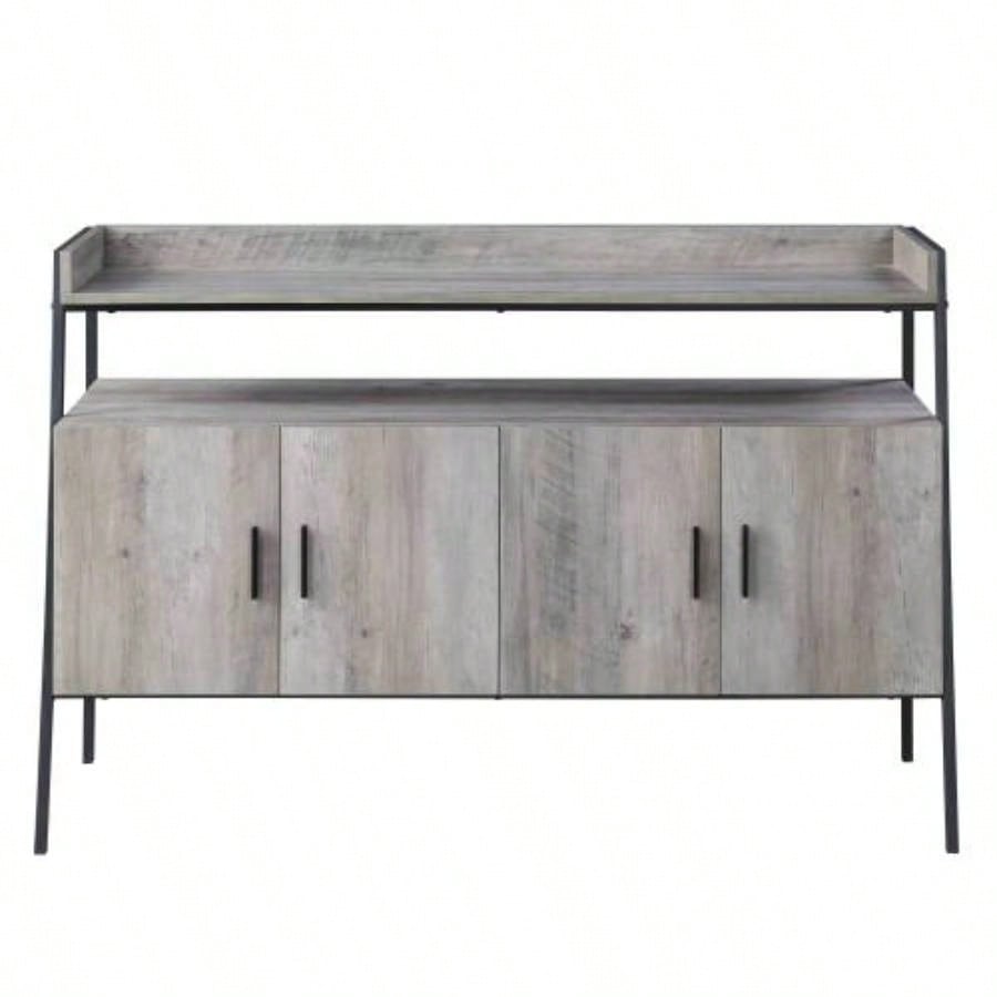 Samiya Gray Oak Black TV Stand