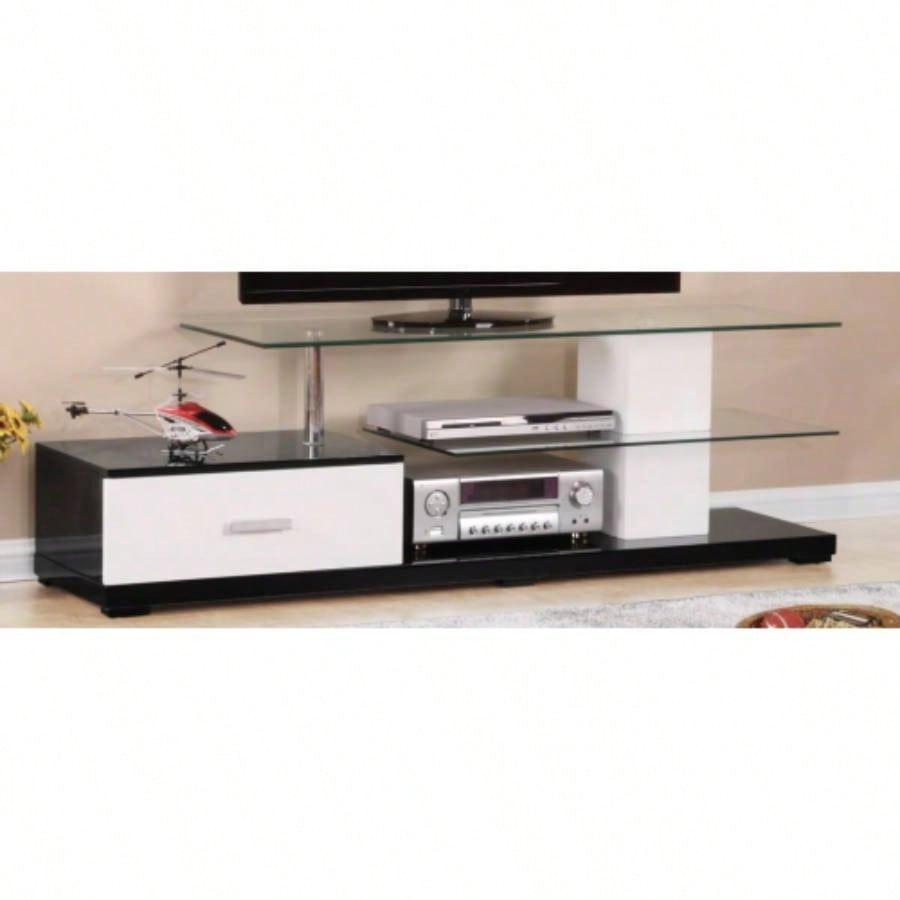 Ivana White Black TV Stand