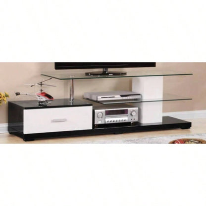 Ivana White Black TV Stand