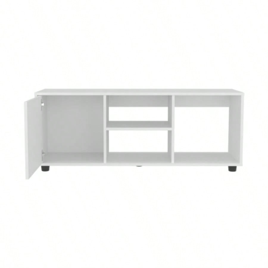 Tv Stand, 1 Door, 4 Shelves, 55 TV Capacity