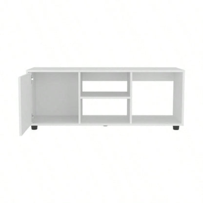Tv Stand, 1 Door, 4 Shelves, 55 TV Capacity