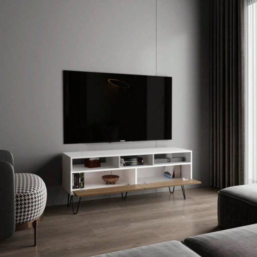 TV Stand, 2 Doors, 3 Shelves, 5