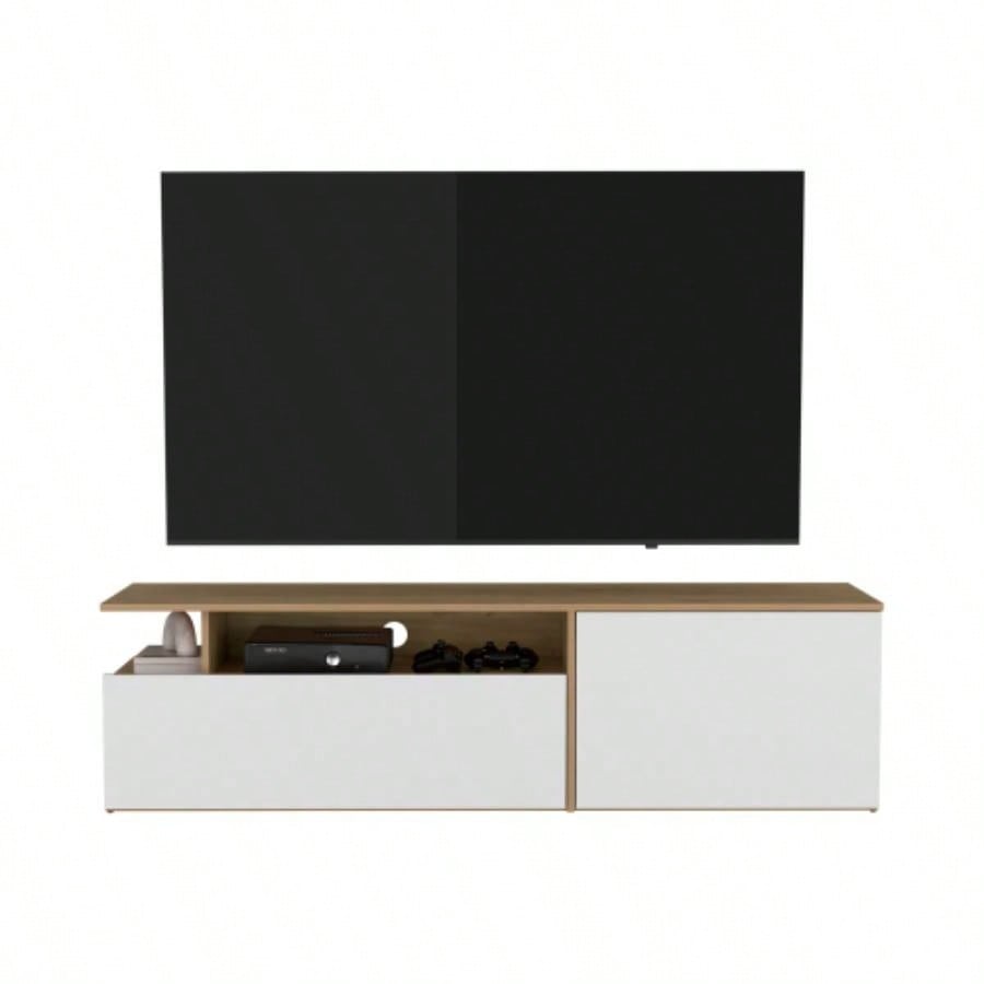 Tv Stand 60 TV Capacity, 2 Doors, 4 Shelves